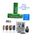 Pack Drag 4 double accus Vapcell 3500mah PnP adaptateur