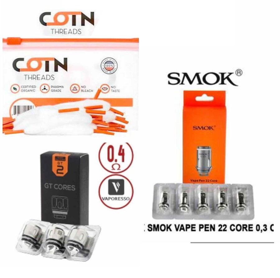 SMOK VAPORESSO COILS - COTON  